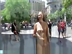 Crazy German Chick Naked on Public Streets
