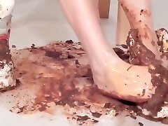 Cake crushing in buffalo boots