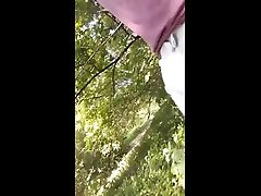 pissing in a park and crusing with cock out