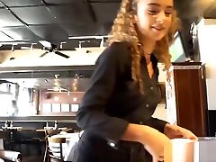 Latina waitress seduced and fucked by hung stranger