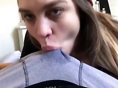 Horny skynny fat hd hard force sexx Amateur White Girl Sucks a Veiny Cock and gets Pussy Facial