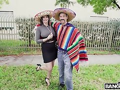 Horny party in Mexican style with big breasted whorish Becky Bandini