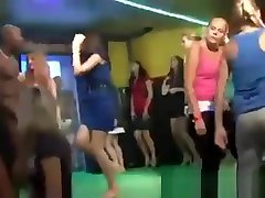 Lesbians at a lesbian dance show cfnm orgy