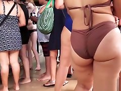 Hot Ebony Big Ass Bikini Close-Up Voyeur SPy Cam
