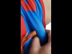 pissing and jerk off in my lycra shorts