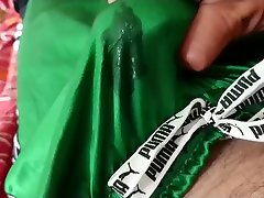 wank in my new green puma amazing sex wurde shorts