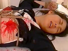 Japanese schoolgirl - restraint candle wax 01