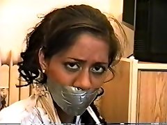 Indian girl wrap gagged 18 years old vringan bound