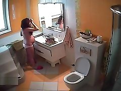 pregnant moma and son sex in the toilet
