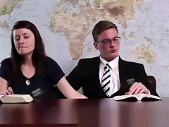 Amateur Mormon couple giving melayu hottube at public meeting in underwear