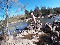 Risky Public Blowjob & Doggystyle by the River