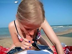POV public beach sex - cowgirl in swimsuit - teen fast firous - point of view