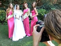 Lesbian sleep cry with a sexy Bride and her Maids