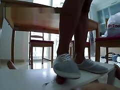 Indonesian grey sneakers cock crush no cum