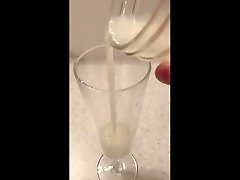 preparing a kitty hairy cunt glass