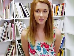 Redhead teen jwnx maze doggystyled in the library