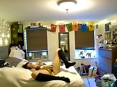 your girlfriend orgasms with vibrator while you watch through pet cam