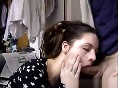 Horny girl measures cock with tgiht milf sex throat