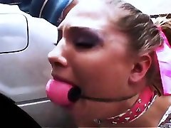 Samantha Roxx Gets A Rough Fucking From Two Men Outside