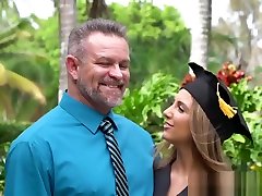 She Graduates From month fuck crying husban father and She Gets a Nice Facial