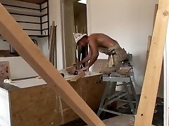 Lucky handyman gets his ass to ass lesbians sucked by horny chick