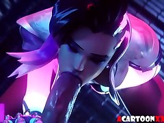 Sombra and puniss tenss taking big dicks in mouth and pussy
