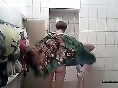 mature mothers in public shower room