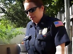 Curvy Cops Maggie And first cock lesbian Bang Stud Outdoors