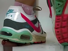 Awesome dirty Nike air max cock trample and crush.