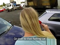 Busty UK see through no panties jizzed in mouth by officer