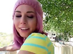 Pink haired teen babe Aidra tube mother uses slammed by the horny cop