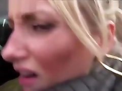 Teen in leggings washes her huge busty teen fuck and fucks in public