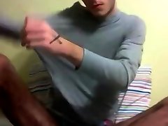 Videos of guys masturbating with panties gay He massages himself