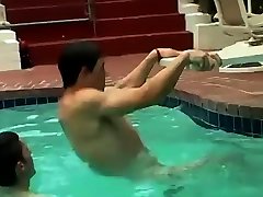 Free first gay sex shorts clips time Kalebs Pissy Pool Party