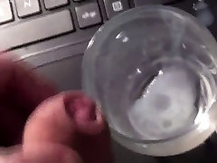 spain beach cabin pissing pee piss cum in cup glass