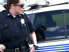 WHITE blonde cop gets rimmed on the stairs by BLACK male