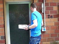 Cuckold Watch his German Wife While Fuck yareli cobos Delivery Guy