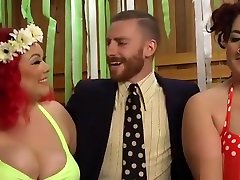 April Flores and Mimosa strapon fuck guy