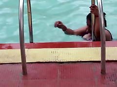 Desi Bhabhi teaching Swimming to Devar