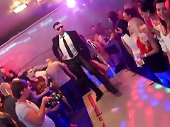 Euro babe cockriding sensually at sex party
