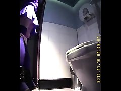 Caught Couple upskirt cleaning surprise On Public Restroom Spycam Voyeur