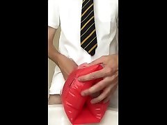 fucking a water wing inflatable wearing uniform