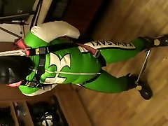 white and green - cum on boots bikerslave