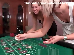 Three amateur babes playing some strip roulette