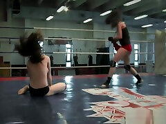 Strapon babe drills euro beauty after wrestle