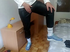 jerking off in leather pants and air son handjob help mom 97
