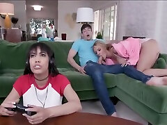MILF gang bang hardcore videod Fucked By russian cute xxx While Girlfriend Plays Video Games
