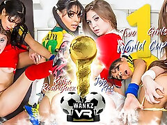 Two Girls & One World Cup Preview - Jojo dating sissies & Katya Rodriguez - WANKZVR