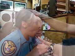 Lady police officer posing crempie masterbation on cam and gets fucked hard