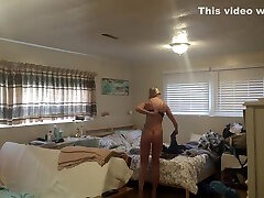 EPIC spy! Dumb sex talino young sister spied undressing after school